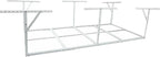 Overhead Garage Storage Rack, Heavy Duty Metal Ceiling Storage System, Adjustable 22"-40" Dropdown, 400/600 LBS Capacity, Maximize Vertical Storage for Garage/Workshop, (White, 4x8FT)
