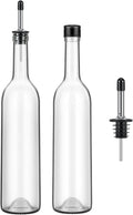 Maxdot 2 Pcs Long Neck Bottle with Pourer 750ml Glass Liquor Bottle juice Pour Bottles Syrup Bottles Glass for Home Wine Liquor Juice Making Wedding Anniversary Party