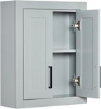 ARIEL Bathroom Wall Cabinet 26" H x 21" W x 8" D - Closed Door - Grey