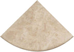 Tenedos Premium Quality Durango Cream Filled and Honed Ivory Light Travertine Corner Shelf 9'' (1)