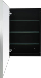 Modern Medicine Cabinet Mirror Storage for Bathroom Bedroom Surface/Recessed Mount with 3 Shelves (16"x26", Brushed Silver)