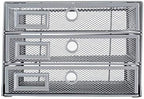 Annova Desk Organizer Wire Mesh 3 Tier Sliding Drawers Paper Sorter/Multifunctional/Premium Solid Construction for Letters, Documents, Mail, Files, Paper, Kids' Art Supplies (Silver)