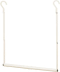 STORAGE MANIAC Adjustable Closet Rod Extender - Heavy Duty Space-Saving Clothes Hanging Bar, 1 Pack White