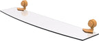 Allied Brass 433G/24-GLY Venus Collection 24 Inch Glass Shelf with Grooved Accents, Golden Yellow