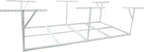 Overhead Garage Storage Rack 3x8FT, Heavy Duty Ceiling Mounted Organizer, Adjustable Height 22-40 Inch, 600 Lbs Capacity Metal Shelf for Home Organization, White