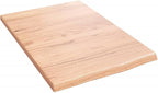 vidaXL Versatile Solid Oak Wood Bathroom Countertop in Light Brown Finish – Handmade and Treated - 15.7"x23.6"x0.8"
