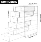 Clear Acrylic 6 Drawers Storage Organizer for Hair Accessories Stackable Containers Box for Cosmetics Jewelry Stationery Storage Organization Drawers Set (6 Drawers)