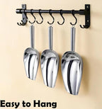 Set of 1 Ice Scoop, Stainless Steel Kitchen Ice Scoop for Canisters or Ice Maker, Food Scoops for Canisters, Freezer, Flour, Dry Foods, Coffee Beans, Pop Corn, Pet Dog Cat Food (Stainless Steel-L)
