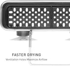 simplehuman Slim Sink Caddy Sponge Holder, Brushed Stainless Steel, Silver