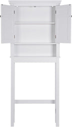 Spirich Over The Toilet Storage Cabinet, Bathroom Shelf Over The Toilet, Over Toilet Bathroom Organizer (White)