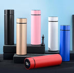 Smart Water Bottle Stainless Steel Vacuum Flask,Travel Mug with Smart LCD Touch Screen, Keep Hot Or Cold, Car Portable Travel Tea Coffee Vacuum Thermo Cup,Insulated Water Bottle