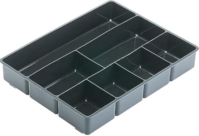 Rubbermaid 11906Ros Extra Deep Desk Drawer Director Tray, Plastic, Black
