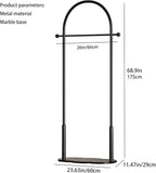 Clothes Rack for small spaces,Modern Clothing Rack with Marble Base,Small Garment Rack for Hanging Clothes,Heavy-duty Coat Rack Freestanding for Bedroom, Living Room,Entryway,Boutiques (black)