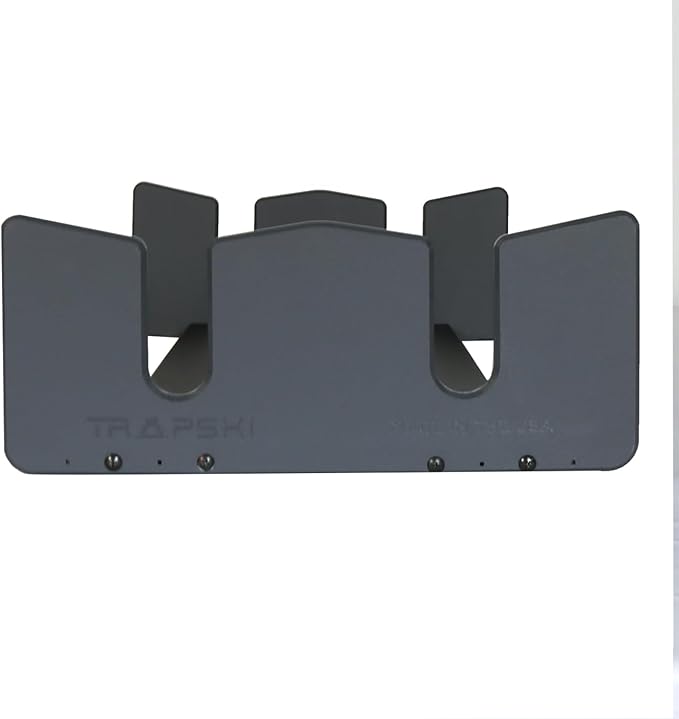 TRAPSKI Lowpro Series Ski and Snowboard Rack Inserts for Rooftop Cargo Box Marine Grade HDPE Plastic | Premium Strap Included | 3 Year Warranty | Made in the USA (LOWPRO2-S)