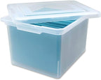 Lorell LLR68925 Letter/Legal Plastic File Box, 1 EA, clear