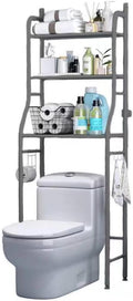 3-Shelf Bathroom Organizer Over The Toilet, Bathroom Spacesaver (Black)