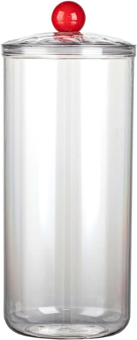 87oz Clear Candy Jar with Lid for Office Desk, Plastic Cookie Storage Jar for Kitchen Counter,2600ml