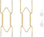 Bilillo 2 Pack Plate Hangers for The Wall, Suitable for 6-8 inch Decorative Plate, Stainless Steel Invisible Heavy Duty Wire Plate Holder with Wall Hooks, Plate Hangers for Displaying Plates