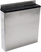 Restaurant/Commercial Kitchen Knife Rack - Holds 10 Knives & Honing Steels - Stainless Steel Wall Mounted Knife Storage