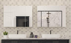 DICTAC Bathroom Medicine Cabinet with Mirrors 31.5x23.62 Inch Storage Cabinet with Mirror Wall Mounted Bathroom Mirror with Adjustable Storage Shelves and 3 Doors Mirror Medicine Cabinets for bathroom