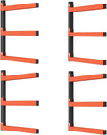 WALMANN Lumber Storage Rack for Garage, Wall Mount Heavy Duty Lumber Rack, Overhead Wood Storage Rack for Woodworking Shop(2 Pairs)