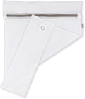 Full Circle Mesh Laundry Bags Set of 4 – Recycled Material Garment Wash Bags with Durable Zippers, Protects Delicates, Lingerie, and Small Items in Washing Machines, White