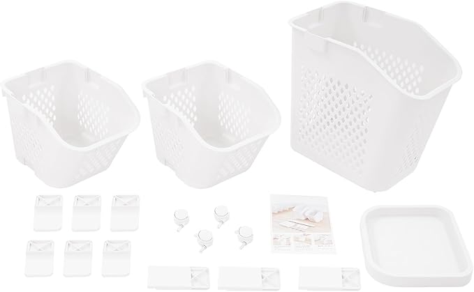 3-Tier Rolling Laundry Cart with Wheels, 39'' Stackable Vertical Laundry Sorter & Organizer for Bathroom, Bedroom, and Laundry Room (3-Tier)