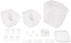 3/4 Tier Rolling Laundry Baskets Cart With Wheels,Laundry Hamper Sorter, Plastic Clothes Storage Hamper,for Kitchens, Laundry Rooms,Bedrooms (White-3)