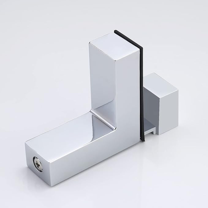 KES Bathroom Tempered Glass Shelf 14" 8MM-Thick Wall Mount Rectangular, Polished Chrome Bracket, BGS3201S35