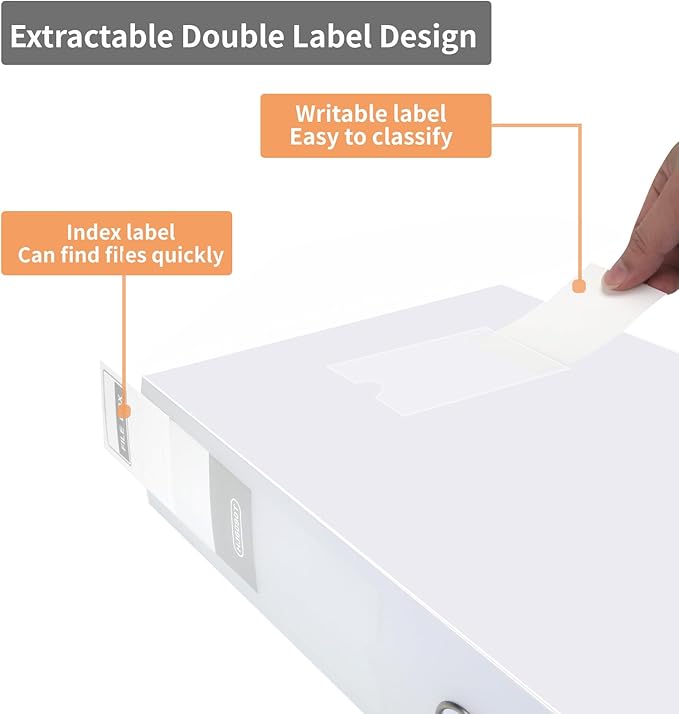 HUA JIE A4 Storage File Boxes Plastic Archives Cases with Lid, File Folder Organizer Document Filing Box for office,31×5.5×23.5 cm, Transparent(Pack of 6)