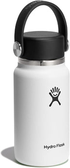 Hydro Flask Micro Bottle - Leak Proof Purse or Pocket Flask - Insulated Mini Water Bottle 6.7 Oz White