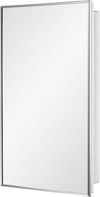 Plastic Medicine Mirror Cabinet for Bathroom, Surface and Recessed Mount