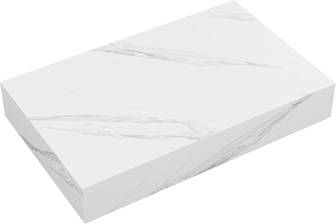 Monaco 36" Floating Vanity Counter Floating Vessel Sink Bathroomin White Marble (SM-VS252)