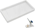 8 Inch Marble Bathroom Tray for Counter Silicone Vanity Perfume Soap Dispenser Decorative Tray, Marble Color