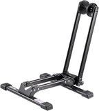 VEVOR Bike Rack, Fits 20 to 27 Inch Mountain & Road Bikes, Alloy Steel Rust-Resistant Bike Floor Stand Rack, Foldable Bicycle Stand for Entryway, Garage, Home Bikes Parking & Storage, 1 Pack, Black