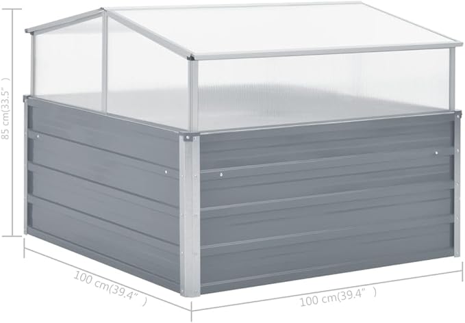 Galvanized Steel Greenhouse with Adjustable Tilt Panels, Durable Outdoor Plant Growing House for Gardening Enthusiasts, Spacious & Safe Design