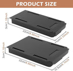 2pcs Under Desk Drawer, Table Hidde-n Slide Out Pencil Holder Self-Adhesive Desk Drawer Storage Tray Attachable for Stationery Home Office School (COLOR:black)