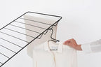 Brabantia HangOn Clothes Drying Rack | 82ft (25m) | Matt Black | Large Indoor Clothes Airer Laundry Stand with 2 Fold-Out Wings & Hanger Hooks, Folds Flat | Fits 2 Full Loads