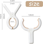 6 Pack Plastic Clothes Pins with Strong Anti-Rust Springs,Heavy Duty Beach Towel Clips,Laundry Clothespins to Keep Your Towel, Clothes, Blankets to Dry on Clothesline and Hanging Rack