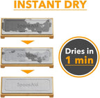 SpaceAid DryingNeat Instant Dry Sink Caddy Organizers, Kitchen Sponge Soap Holder Dispenser, Countertop Fast Drying Counter Tray Rack (Bamboo, Gray)