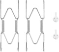 2 Pack Plate Hangers for The Wall, Suitable for 4-5 inch Art Plate, Stainless Steel Invisible Heavy Duty Wire Plate Holder with Wall Hooks, Plate Hangers for Displaying Plates, Platter, Dish, Silver