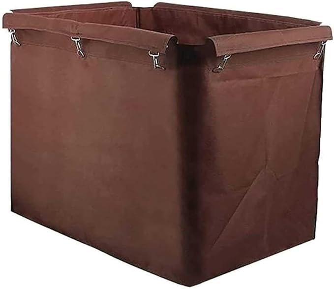 Replacement Liner Bag For Laundry Cart - Removable Liner Bags For Rolling Laundry Basket, Trolley Cloth Bag, For Hotel Room 83 X 53 X 63 Cm(Brown)