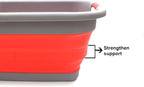 SAMMART 41L(10.8 gallon) Collapsible Plastic Laundry Basket-Foldable Pop Up Storage Container-Portable Washing Tub-Space Saving Basket,Water capacity 31L(8.2 gallon)