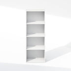 Furinno Reed Closet Organizers and Storage, 4-Tier Closet Organizer, Open Shelf Closet Storage, for Wardrobe, Bedroom, Living Room, White
