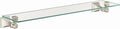 Moen DN8390BN Retreat 22-Inch Wide x 5-Inch Deep Decorative Glass Bathroom Vanity Shelf, Brushed Nickel