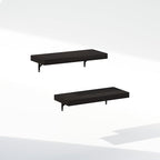 Furinno Tanna Floating Shelves for Wall Set of 2, 22-Inch Bathroom Wall Shelf, Wall Mounted Shelf, for Bathroom Organizers and Storage, Living Room, Tobacco Oak