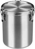 Stainless Steel Coffee Canister | 100% Airtight Metal Food Storage Container with Lid Sealed - Keep Coffee Beans, Sugar, Tea Fresh for Months (56 fl oz)
