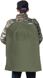Laundry Bag Backpack, 27” x 34”Sturdy Laundry Bag with Shoulder Straps Drawstring Closure Heavy Duty Foldable Laundry Backpack for College, Travel, Laundromat, Apartment (Army Green)