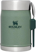 STANLEY Classic Food Jar and Spork | Vacuum Insulated Food Container | Wide Mouth Screw On Lid | Packable for Travel | Stainless Steel with Leakproof Lid | BPA-Free