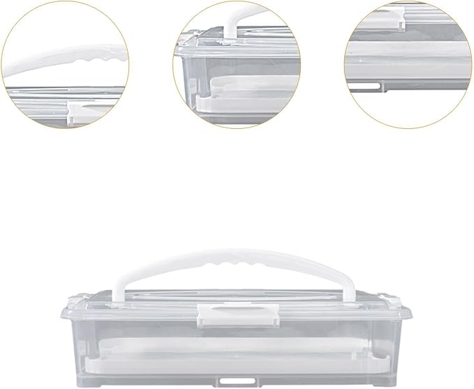Cake Carrier Cake Transport Container with Lid Reusable Cake Stand Cake Box for Graduation Kitchen Birthday DIY Baking Muffin
